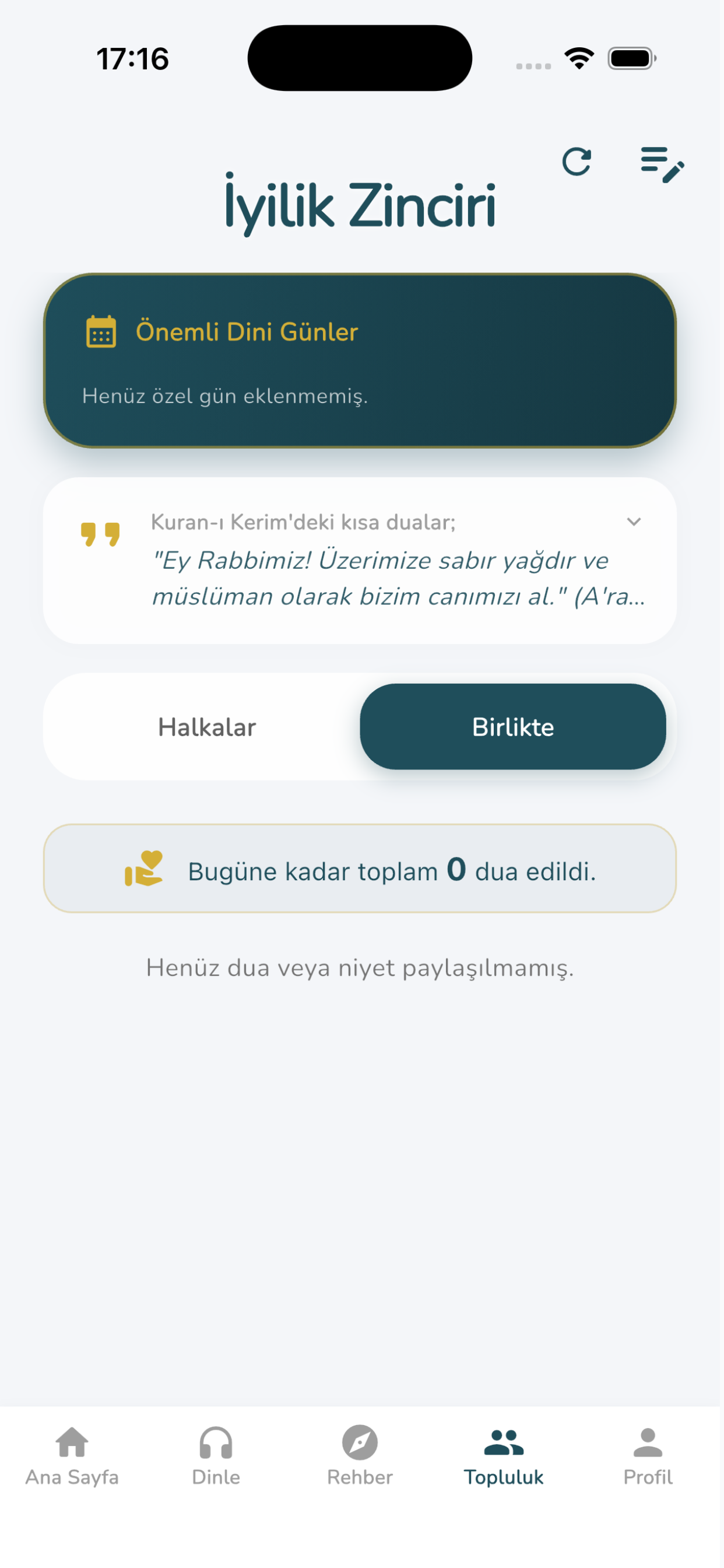 Maneviyat Profil Ekranı
